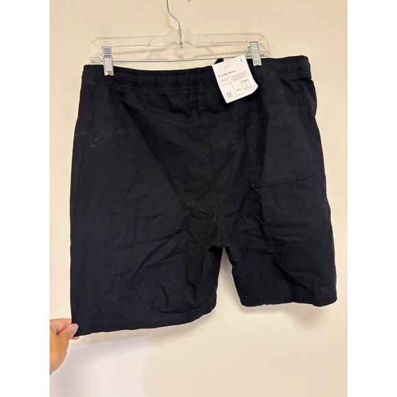 Goodfellow Everyday Shorts 7" Inseam Black Size Large NWT Linen Cotton Blend - Picture 5 of 6